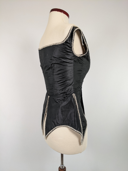 1860s Swiss Waist or Corsage | Button Closures