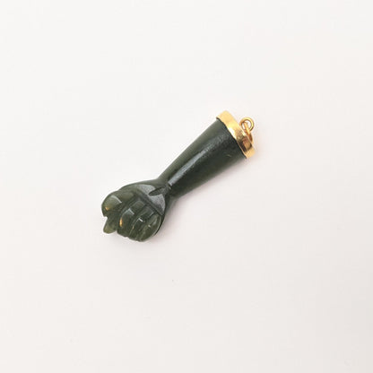 Jade 14k Gold Figa Pendant