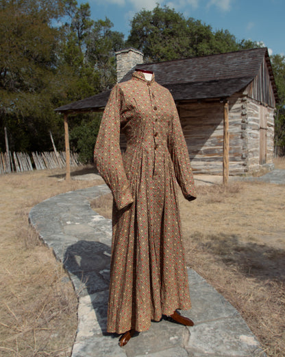 1880s Cotton Workwear Dress