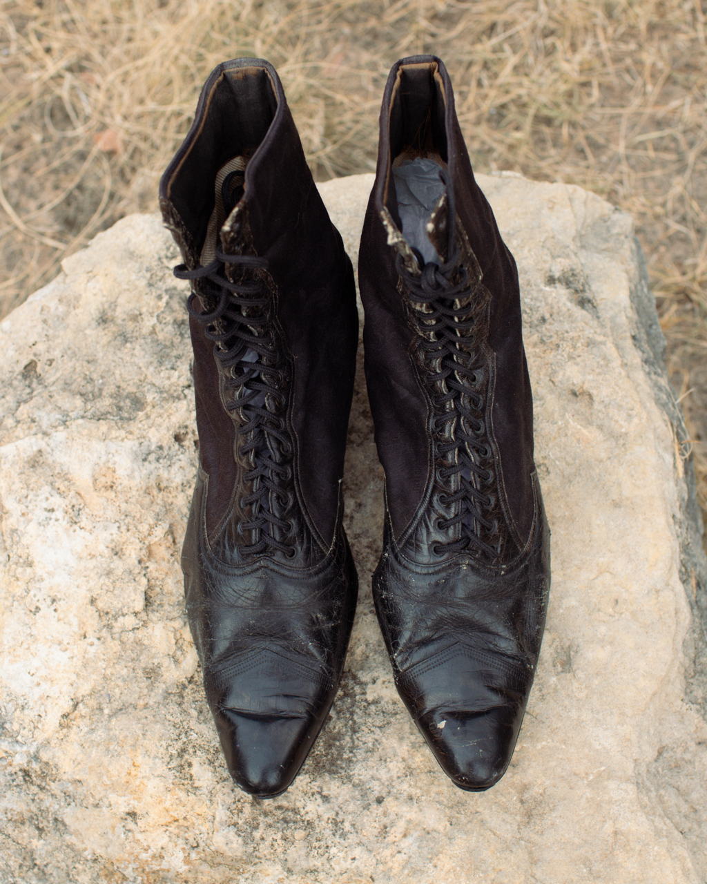 c. 1890s Black Pointed Toe Boots