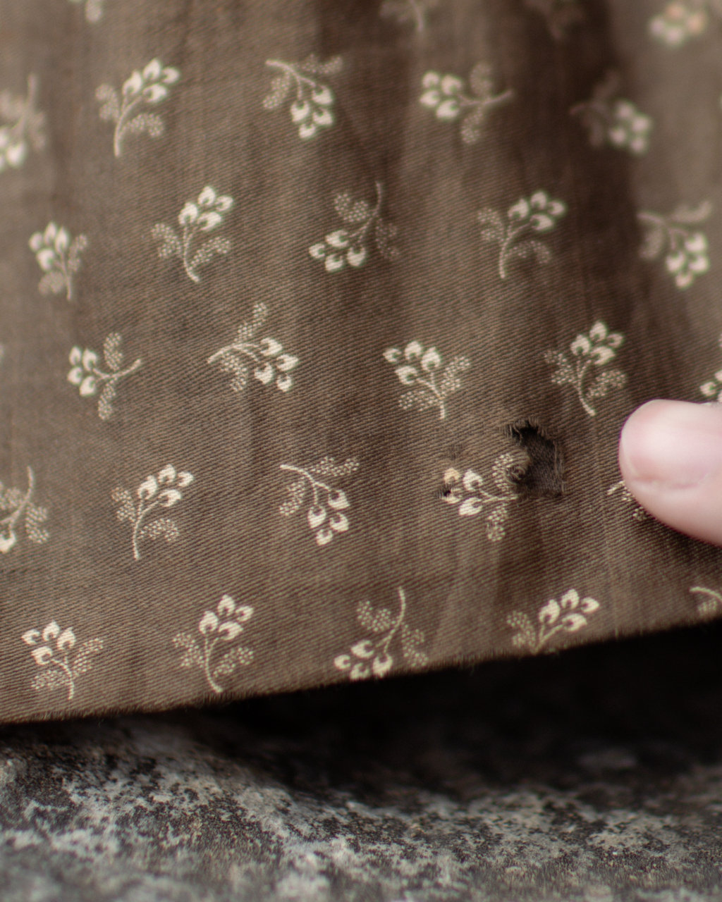 c. 1880s Brown Calico Dress