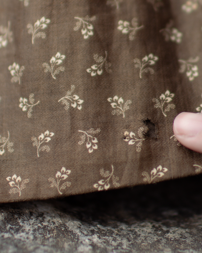 c. 1880s Brown Calico Dress