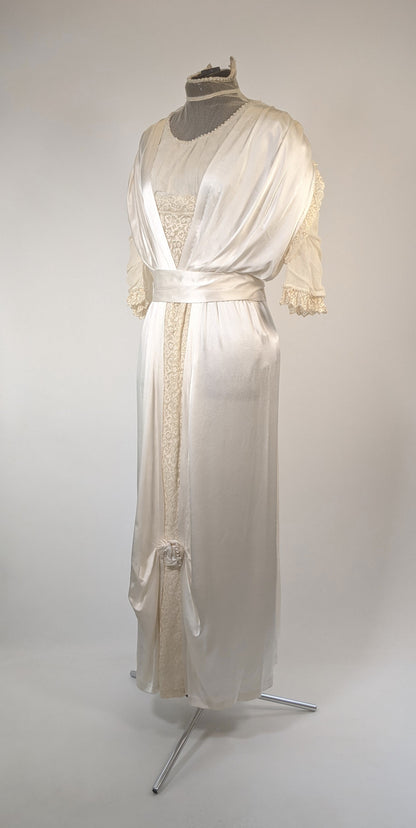 1910s Silk Lace Gown | Wedding Dress