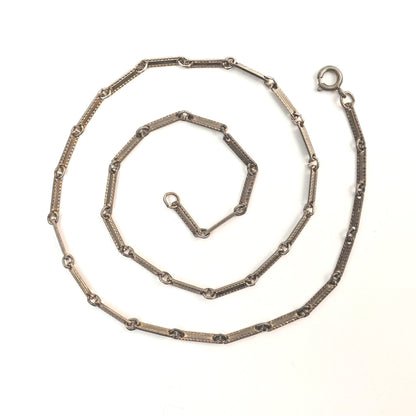 Long Antique Silver Plated Chain