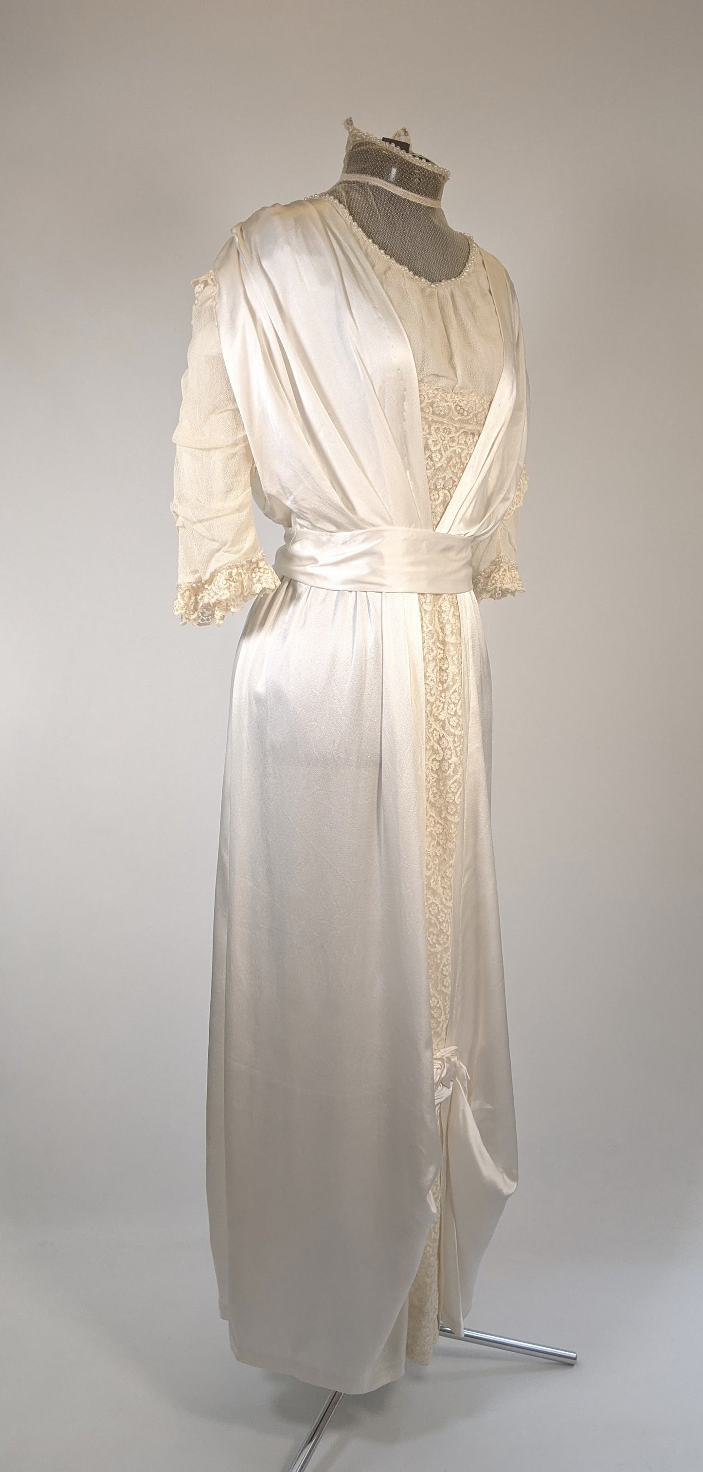1910s Silk Lace Gown | Wedding Dress