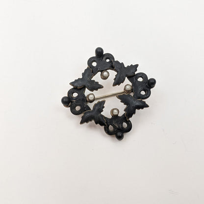 Victorian French Jet Brooch