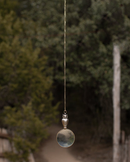 Vintage Owl Magnifying Glass Necklace