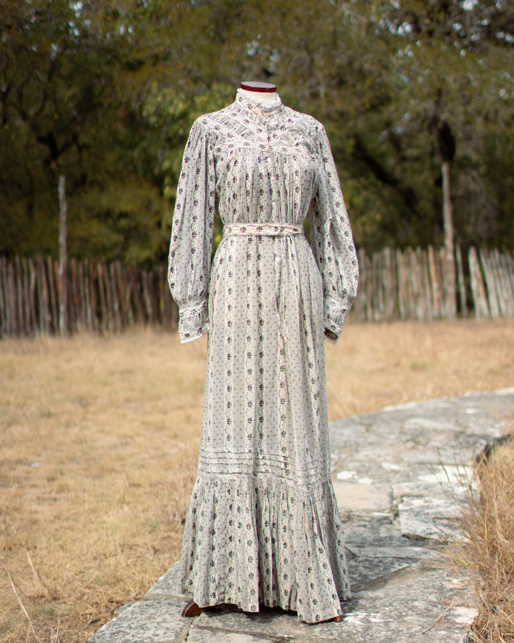 c. 1900s Cotton Wrapper Dress
