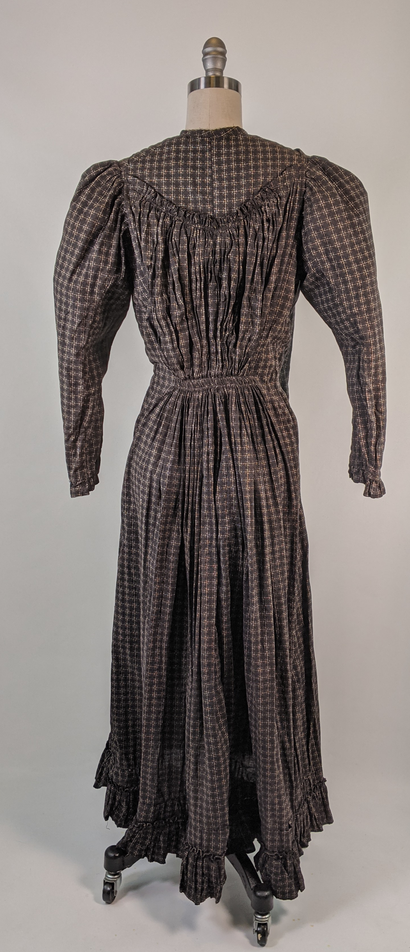 1890s Black Wrapper Dress