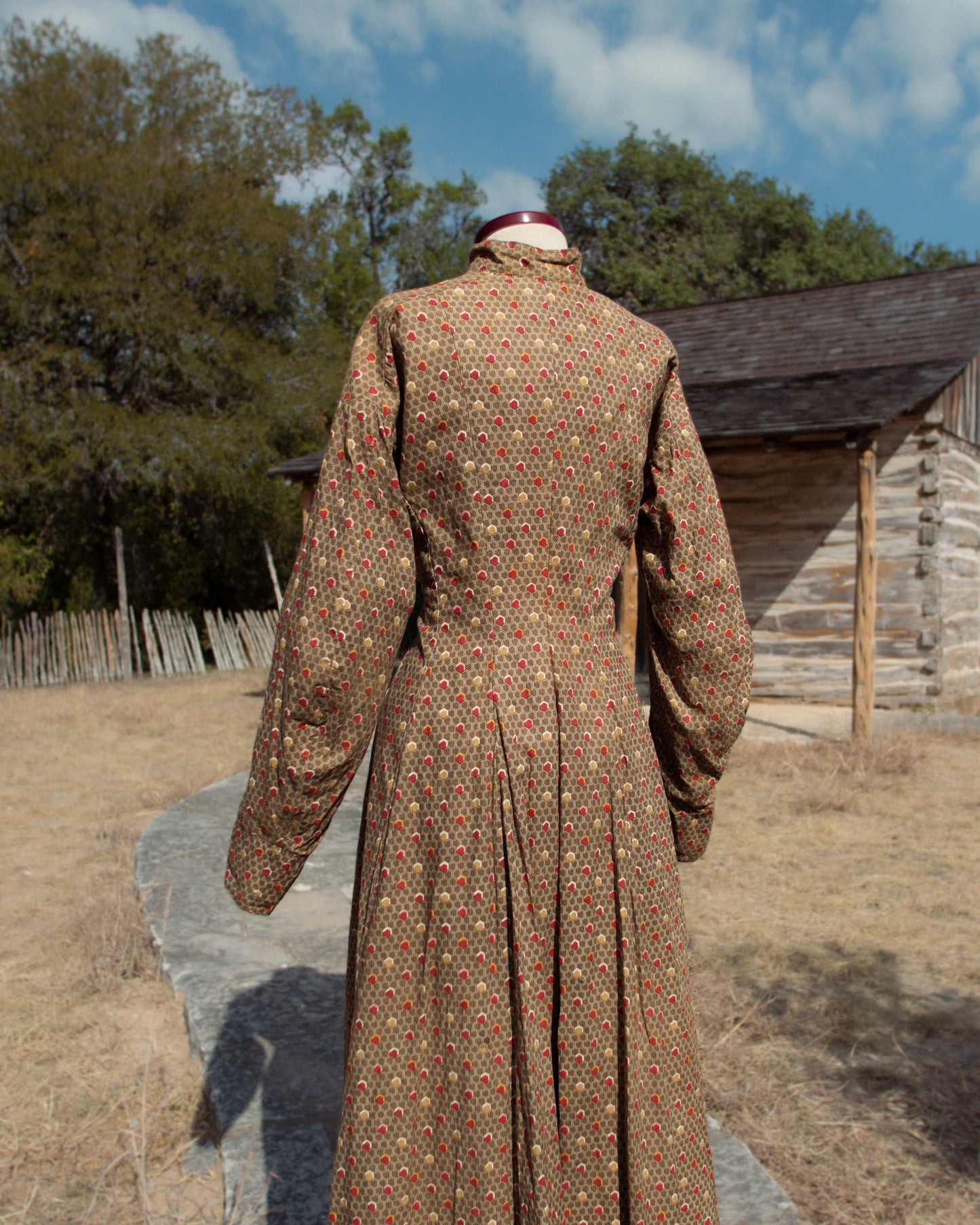 1880s Cotton Workwear Dress
