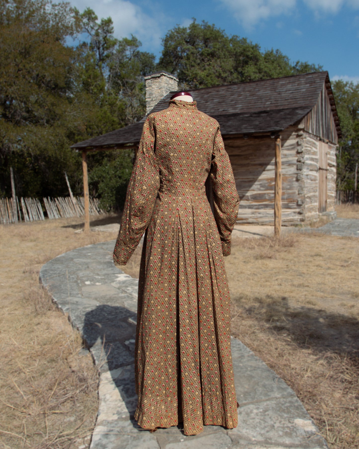 1880s Cotton Workwear Dress