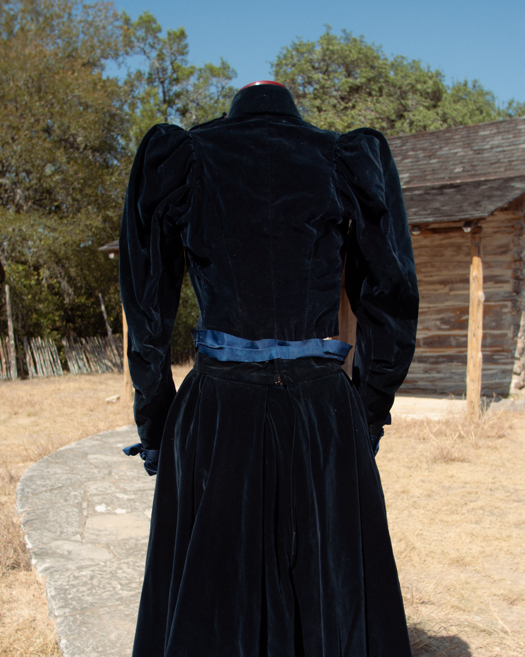 c. 1899-1900 Blue Velvet Dress
