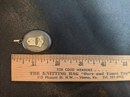 Victorian Taille d'Epargne Vulcanite Locket