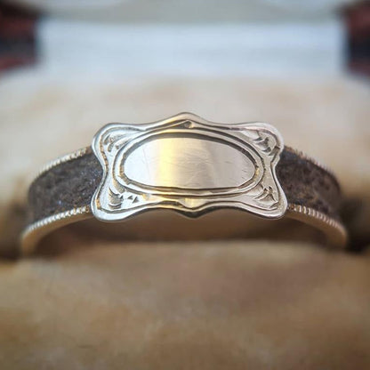 Victorian 14k Gold Mourning Ring | Plaited Hair