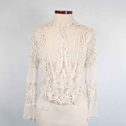 1900s White Lace Blouse