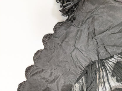 1890s Black Chiffon Trimmed Capelet