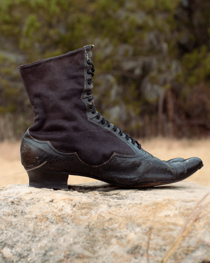c. 1890s Black Pointed Toe Boots