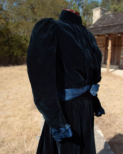 c. 1899-1900 Blue Velvet Dress