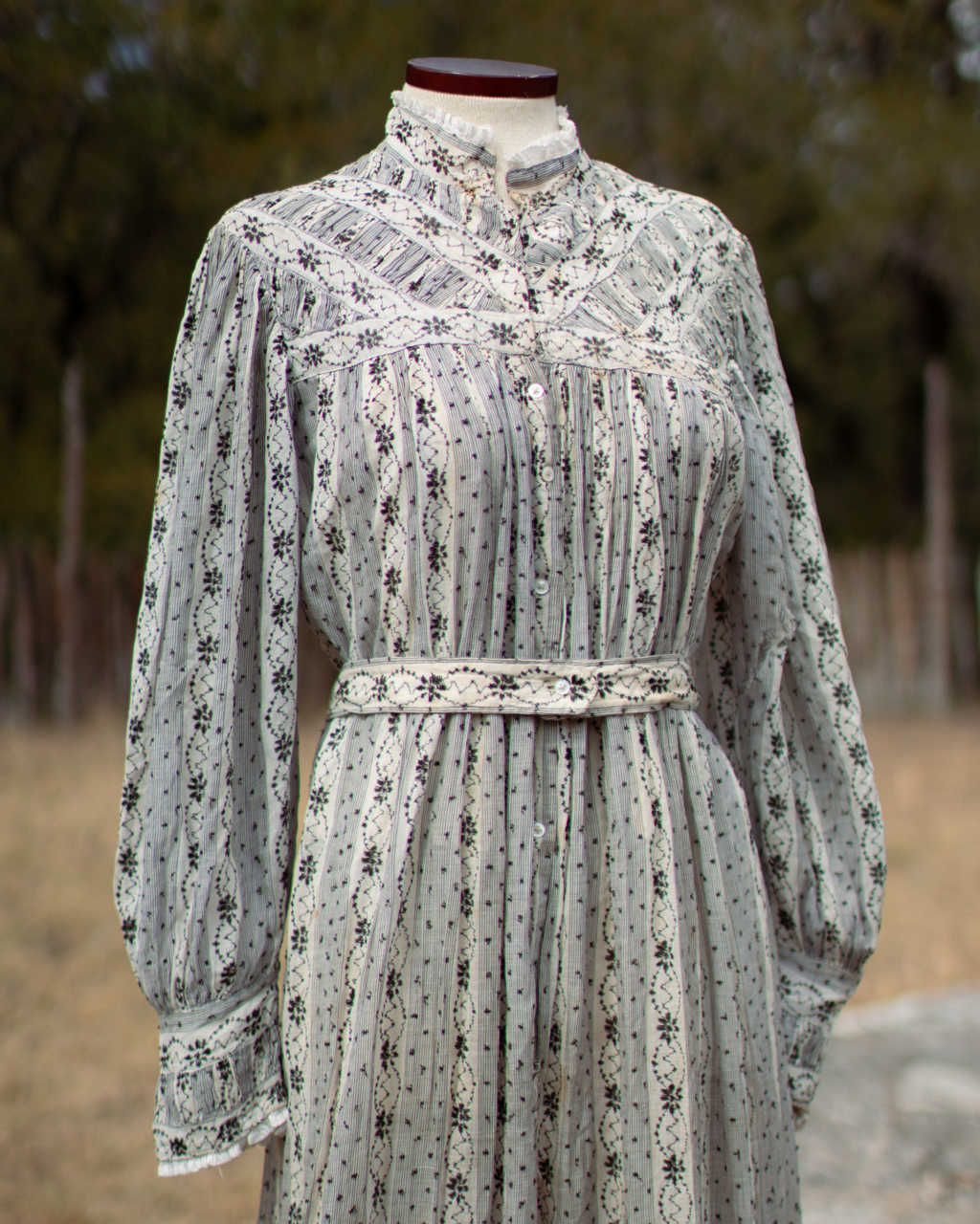 c. 1900s Cotton Wrapper Dress