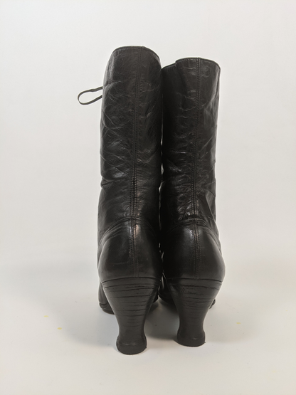 1910s-20s Black Boots | Approx Sz 7