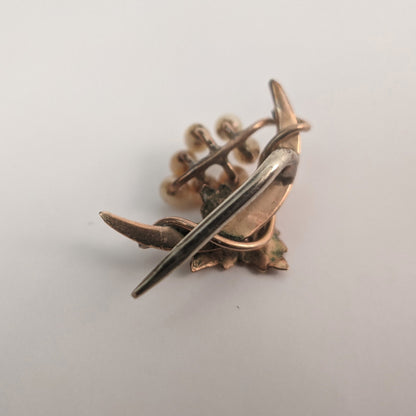 Edwardian 12k Gold Moon Pin