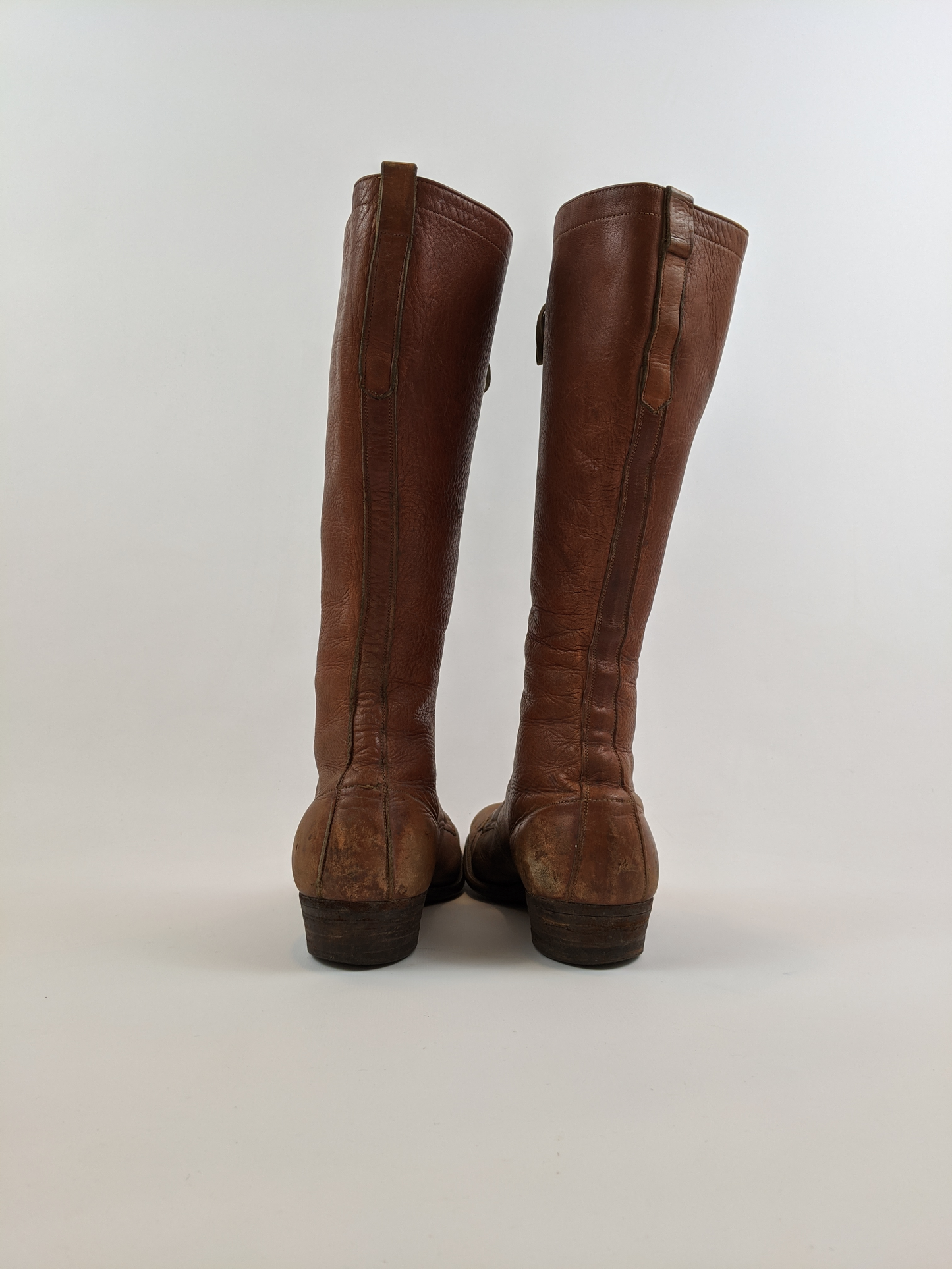1900s-1910s Tall Brown Lace Up Boots | Approx Sz 7.5