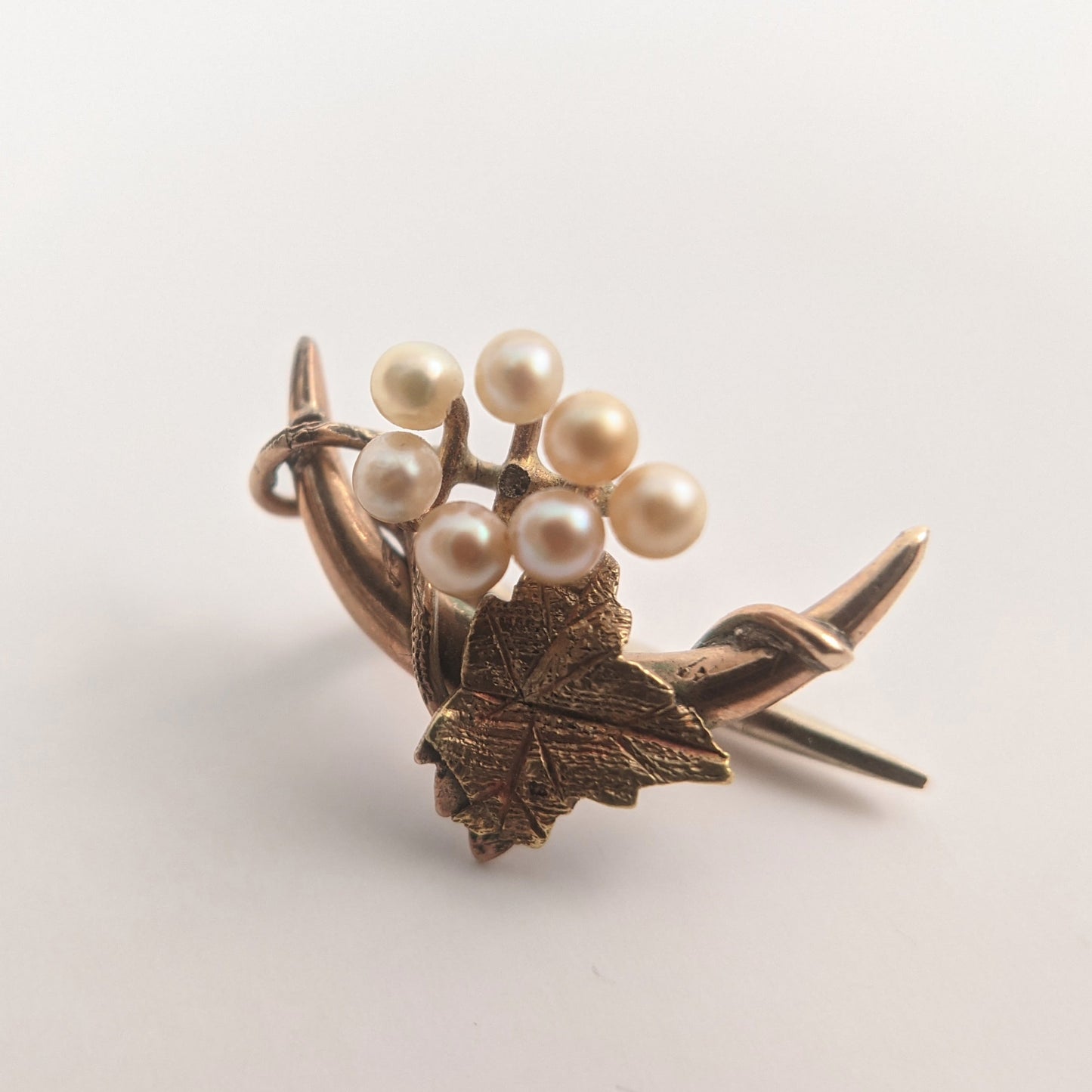 Edwardian 12k Gold Moon Pin