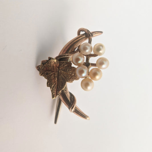 Edwardian 12k Gold Moon Pin