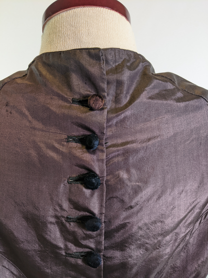 1860s Purple Silk Dress