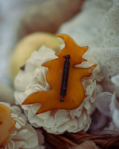 Vintage Bakelite Witch Brooch