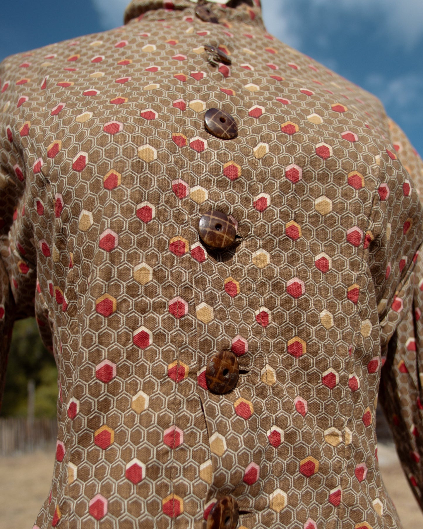 1880s Cotton Workwear Dress