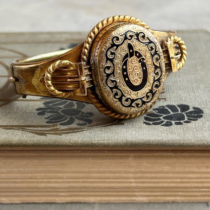c. 1850s-1860s Gold Filled Locket Bracelet