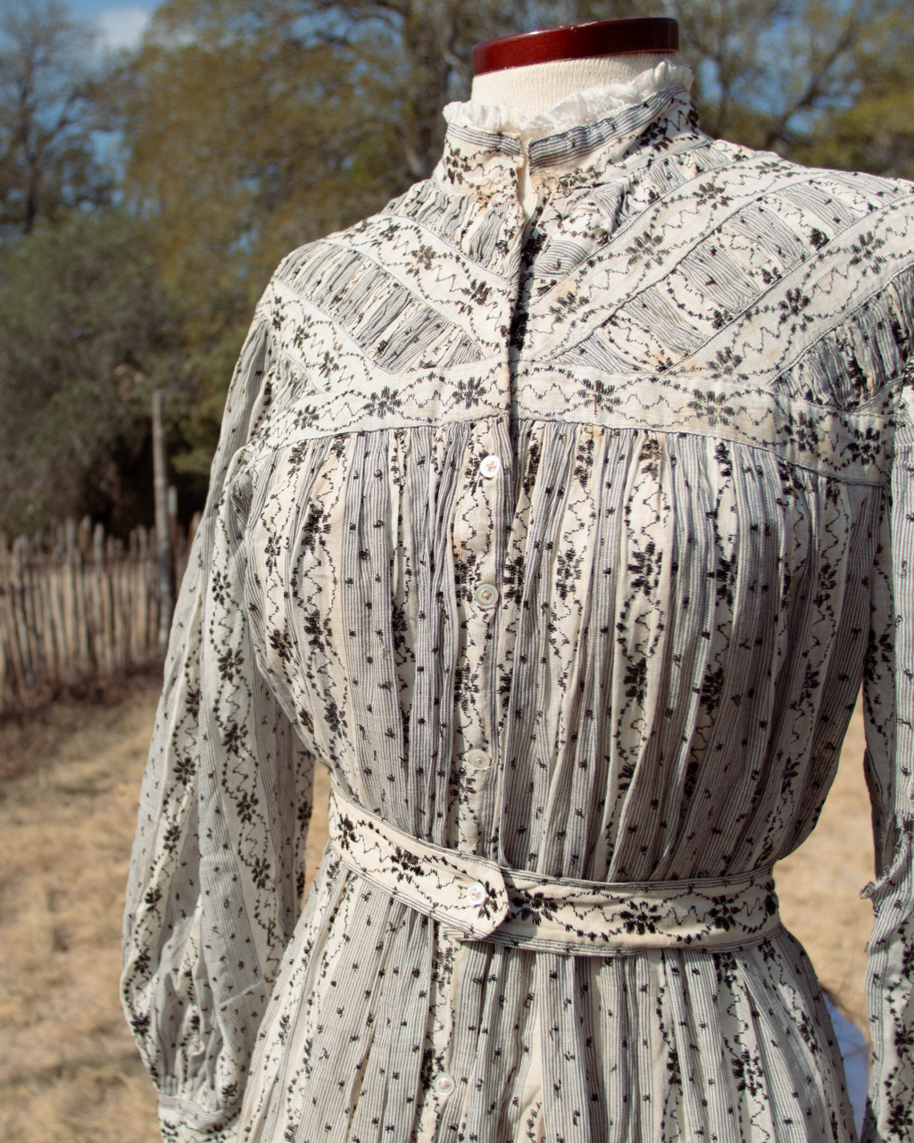 c. 1900s Cotton Wrapper Dress
