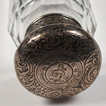 19th C Scottish Crystal Bottle "Dread God"