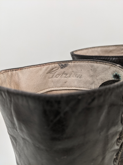 1910s-20s Black Boots | Approx Sz 7