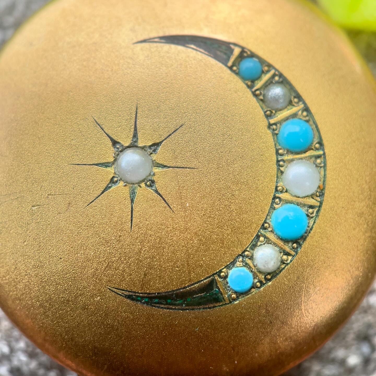 c. Early 20th Century Crescent Moon Locket