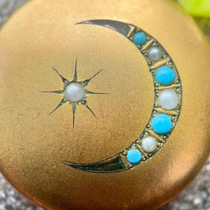 c. Early 20th Century Crescent Moon Locket