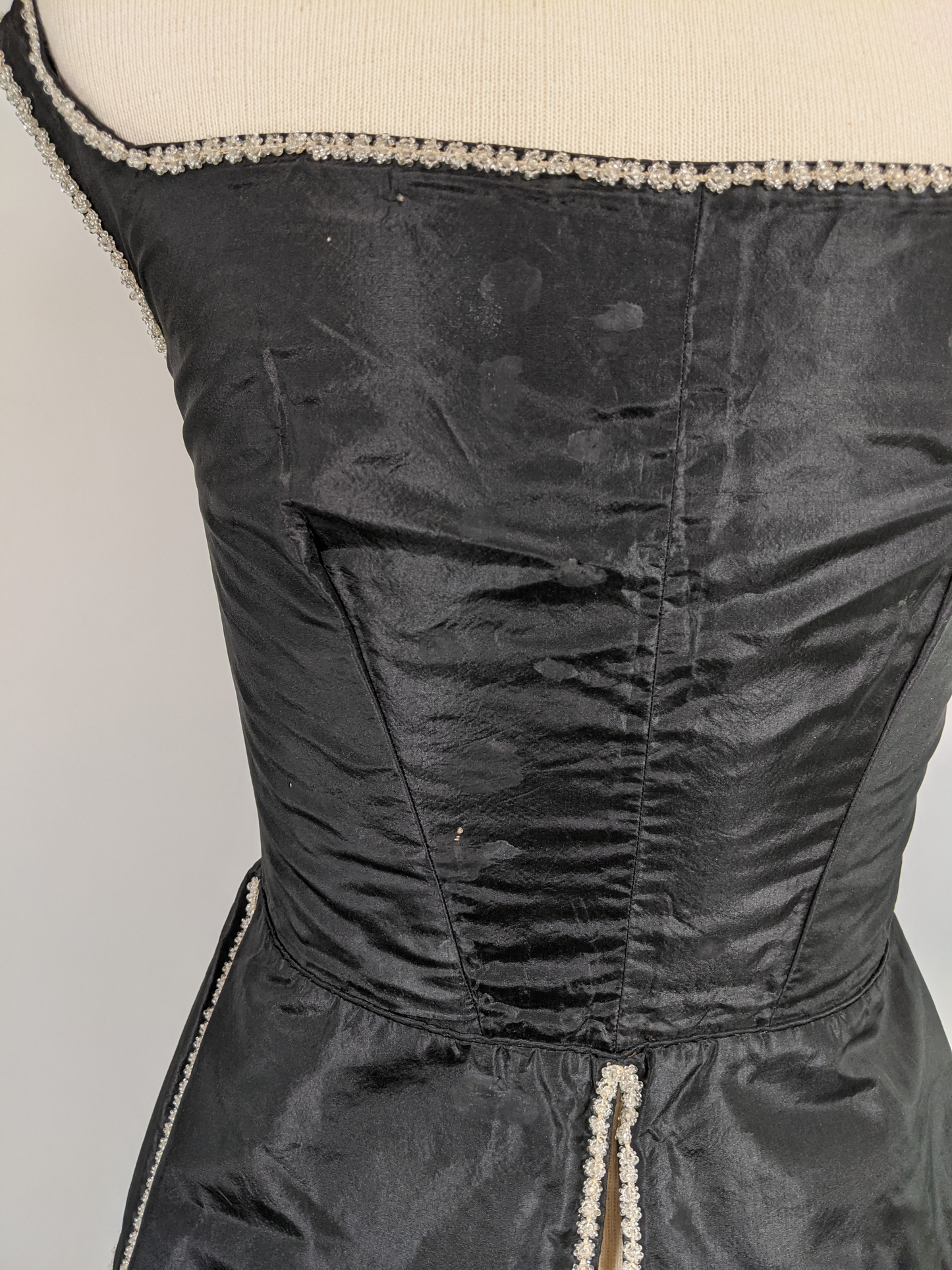 1860s Swiss Waist or Corsage | Button Closures