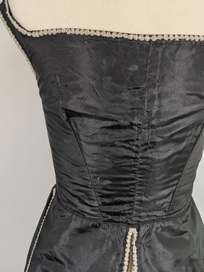 1860s Swiss Waist or Corsage | Button Closures
