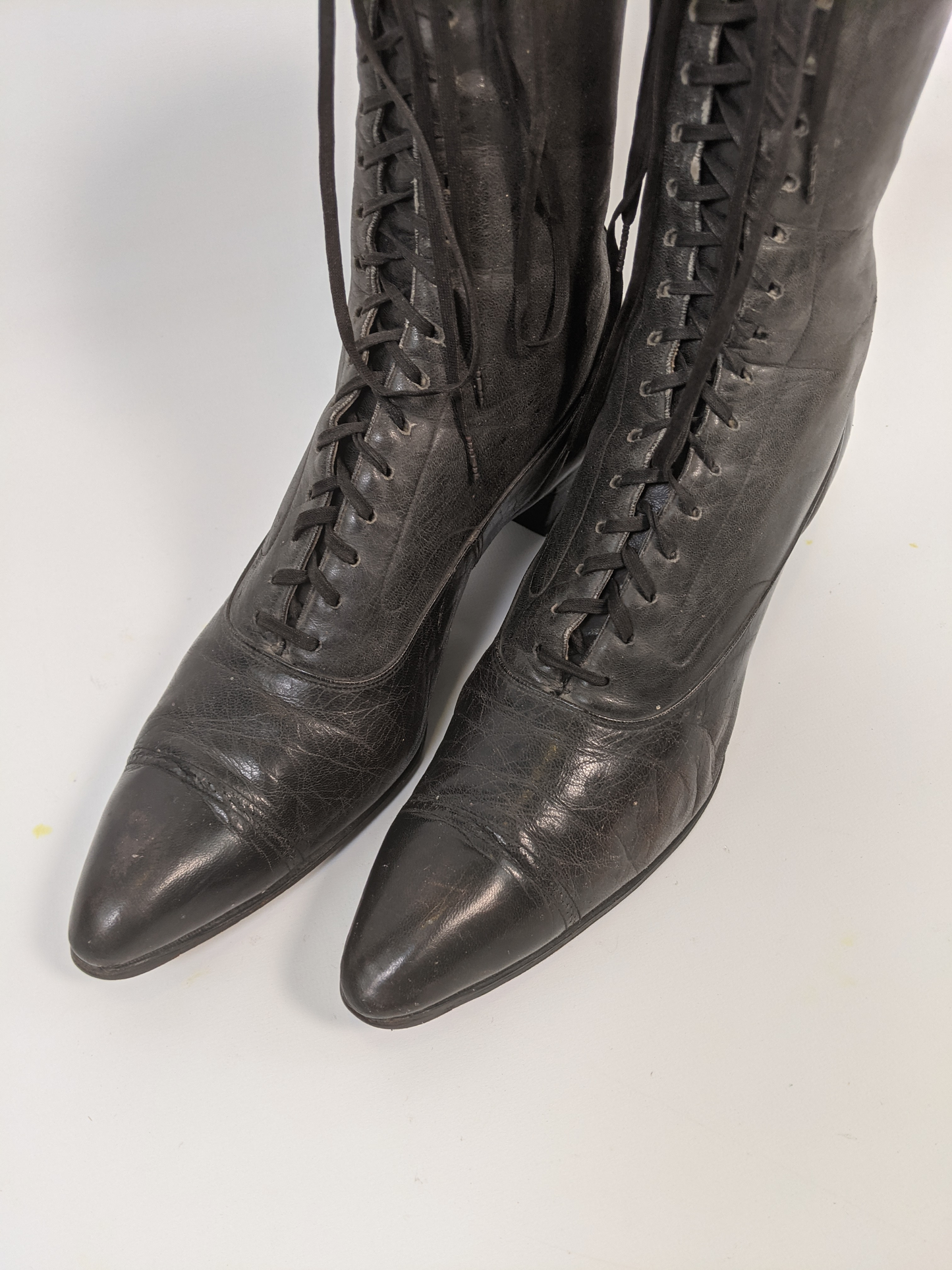 1910s-20s Black Boots | Approx Sz 8-8.5