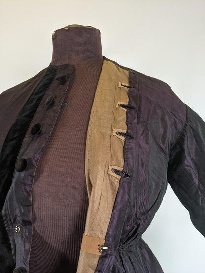 1860s Purple Wrapper Dress