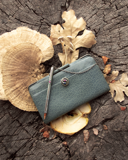 Antique French Leather Purse with Snake Clasp by Maison Maquet