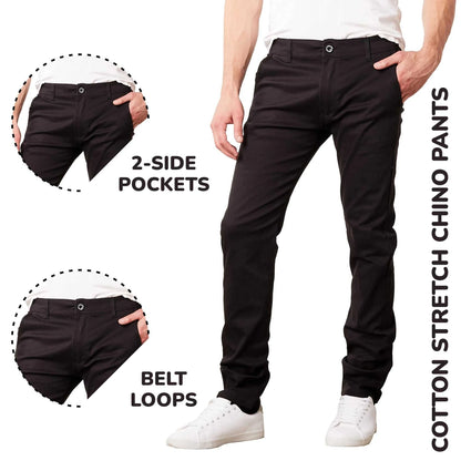 Men's Flat Front Stretch Chino PantsThe Plug