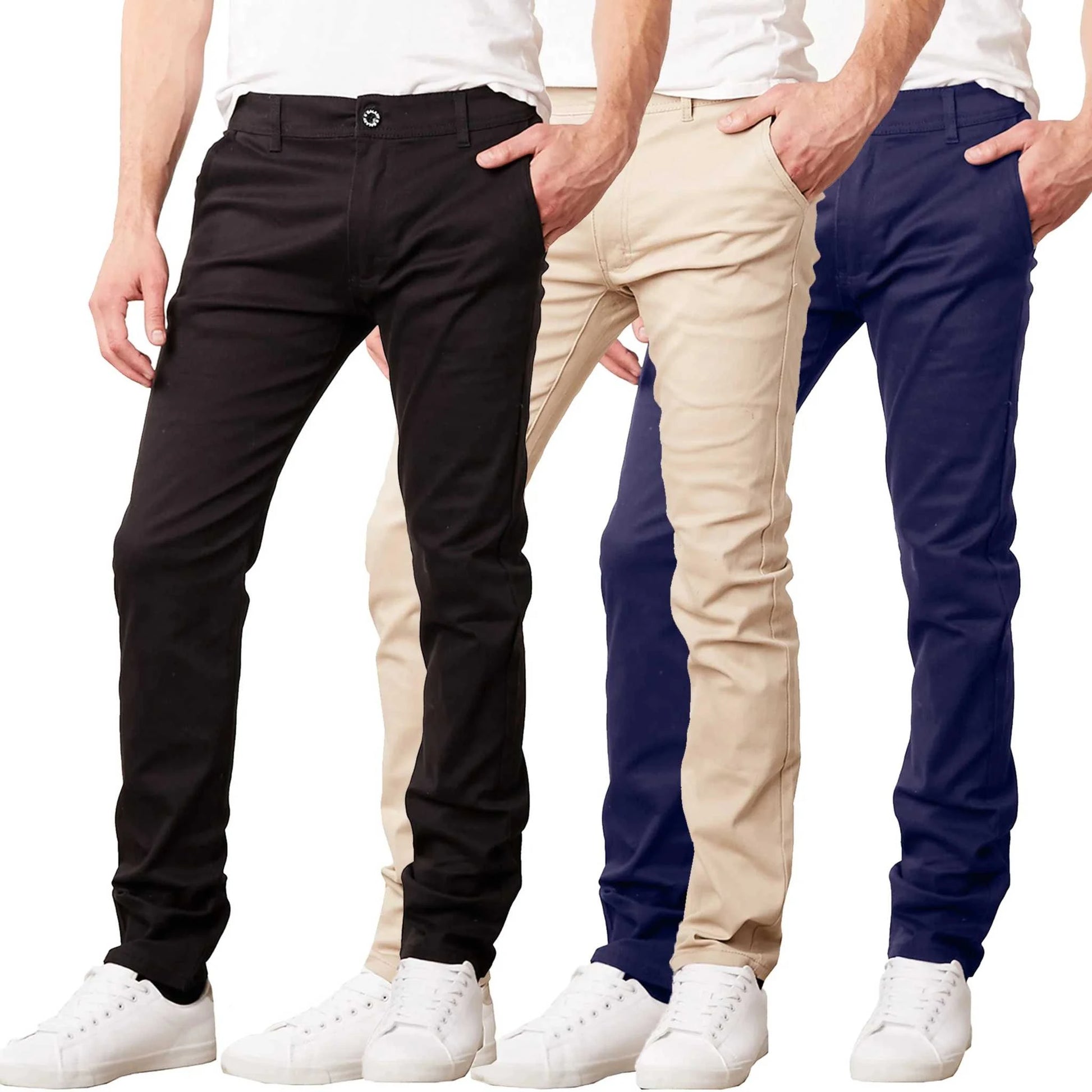 Men's Flat Front Stretch Chino PantsThe Plug