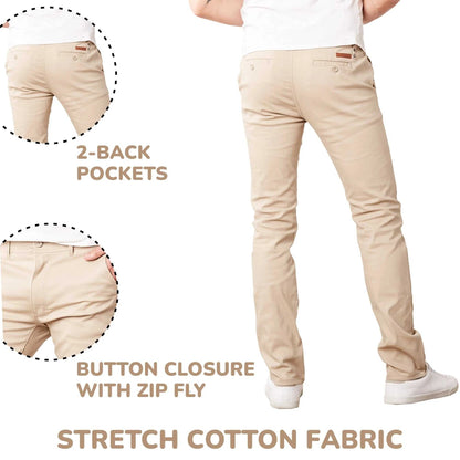 Men's Flat Front Stretch Chino PantsThe Plug