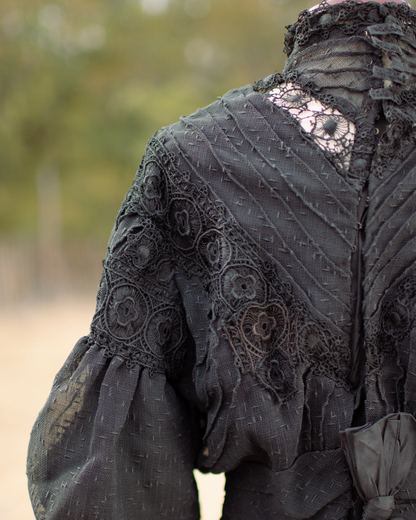 Early 1900s Black Lace Dress Set