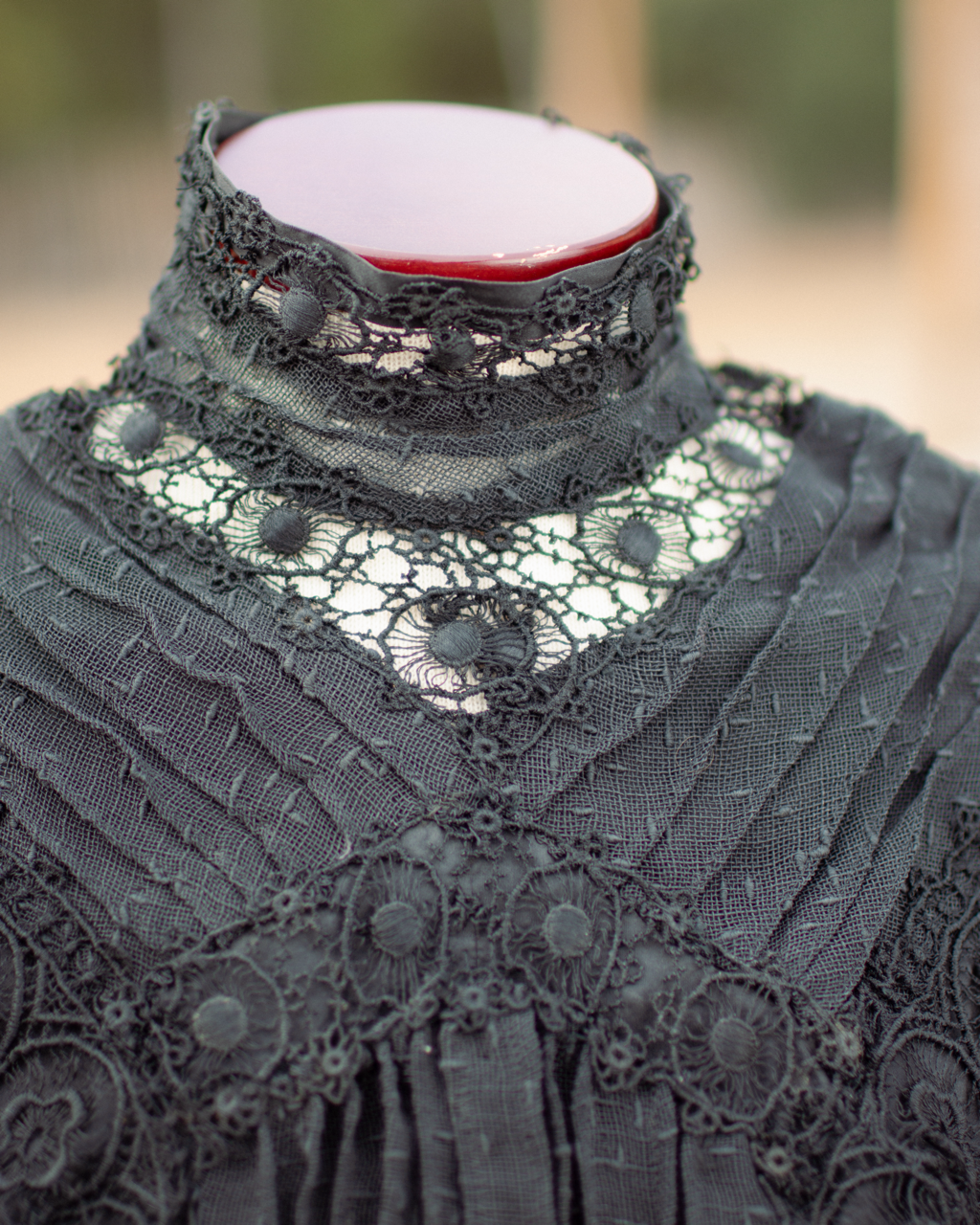 Early 1900s Black Lace Dress Set