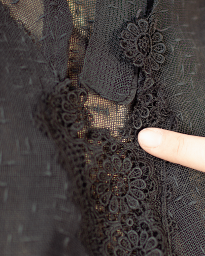 Early 1900s Black Lace Dress Set