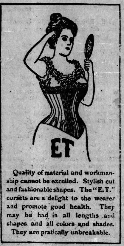 c. 1900s Erect Form ET Corset in Box