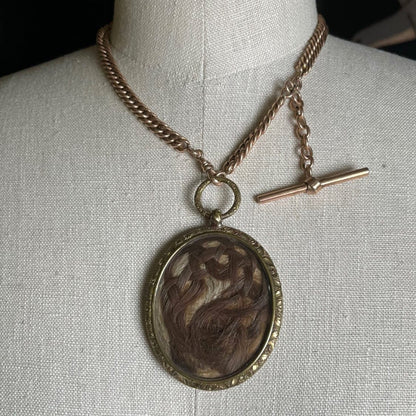 c. 1820s-1840s Large Pinchbeck Hair Pendant